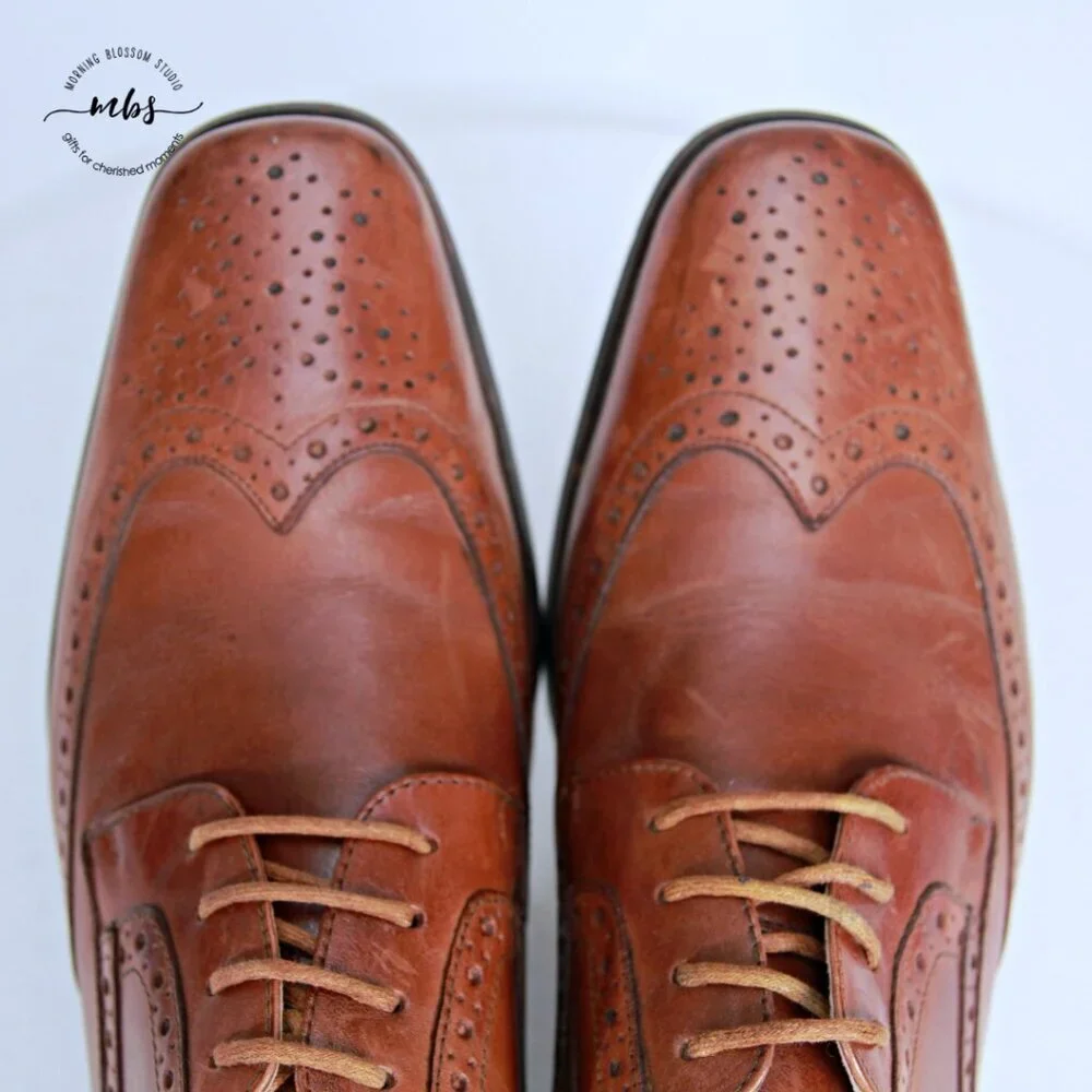 Stacy Adams Garrison Leather Wing‎ Tip Oxfords Brown Men 9.5